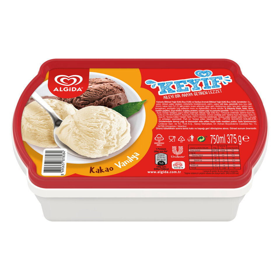 ALGİDA KEYİF KAKAO& VANİLYA   750 ML